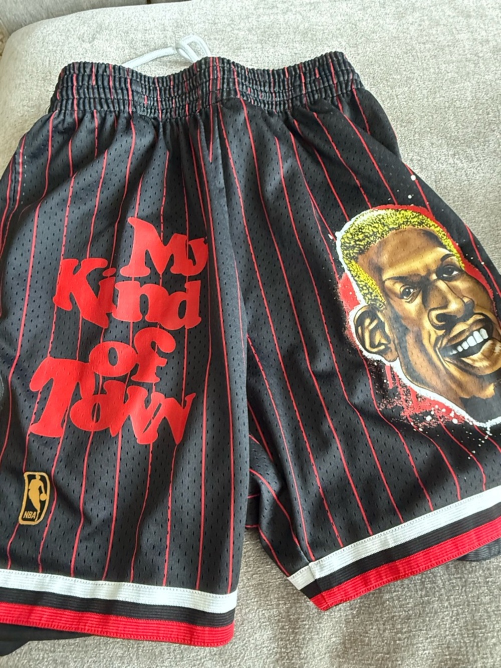 Mitchell & Ness Black and Red Hardwood Classics NBA Shorts